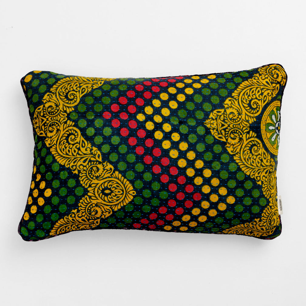 Unika kantha sari bomuldspude 40 x 60