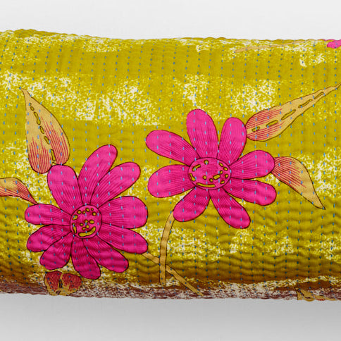 Unique kantha sari cotton pillow 60 x 60