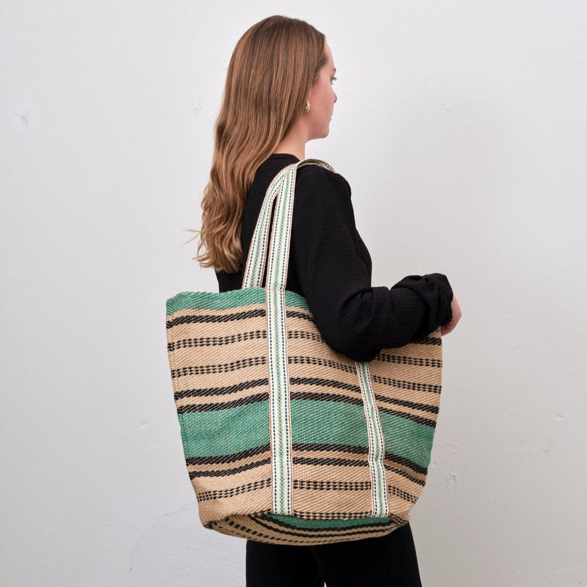Weekendtaske (Turkis jute)