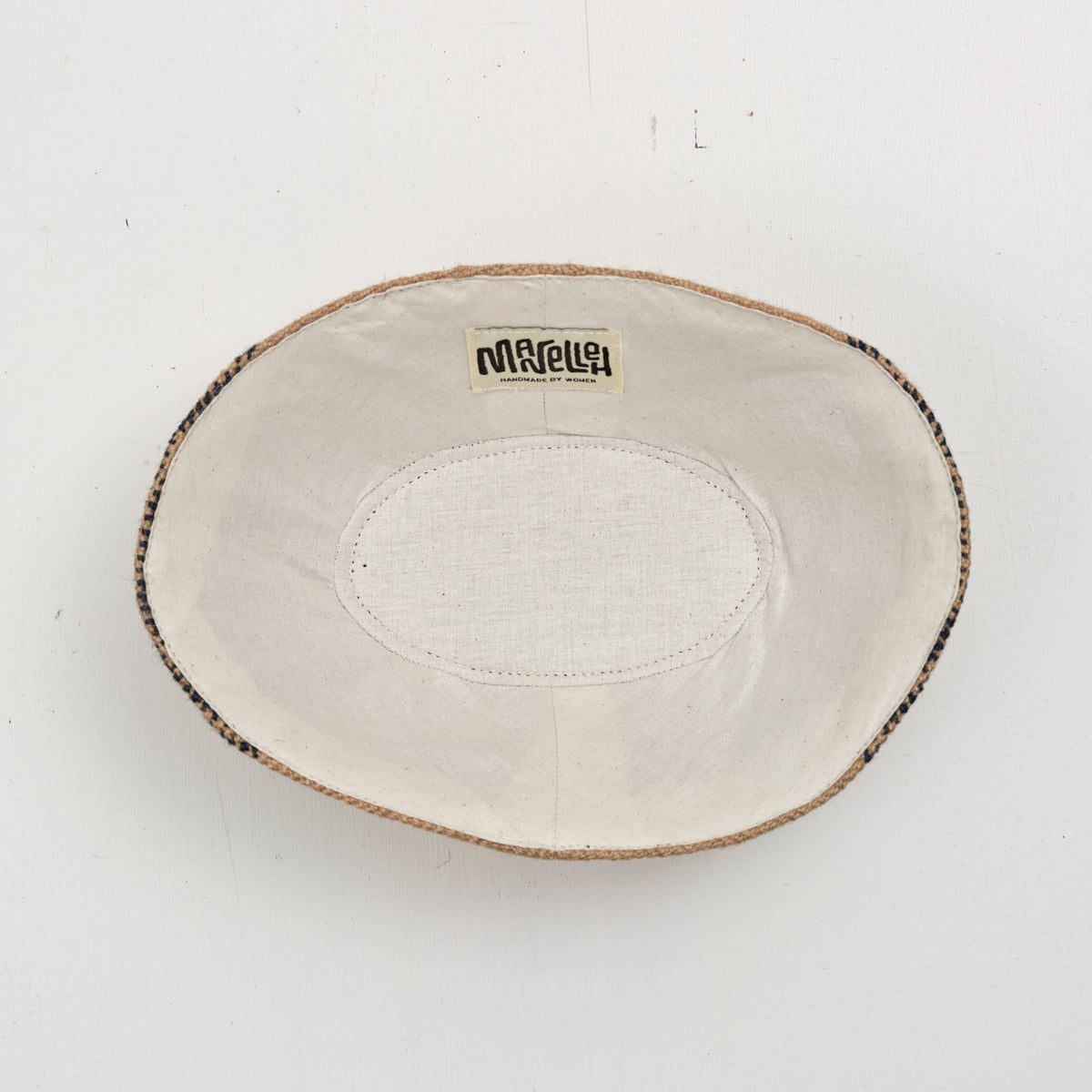 Brødkurv (jute/blå)
