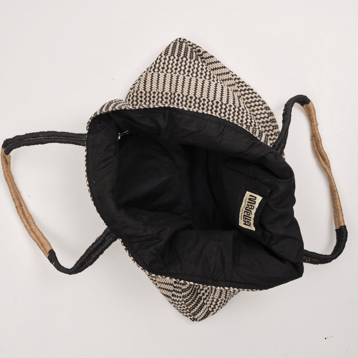 Weekendtaske (sort jute)