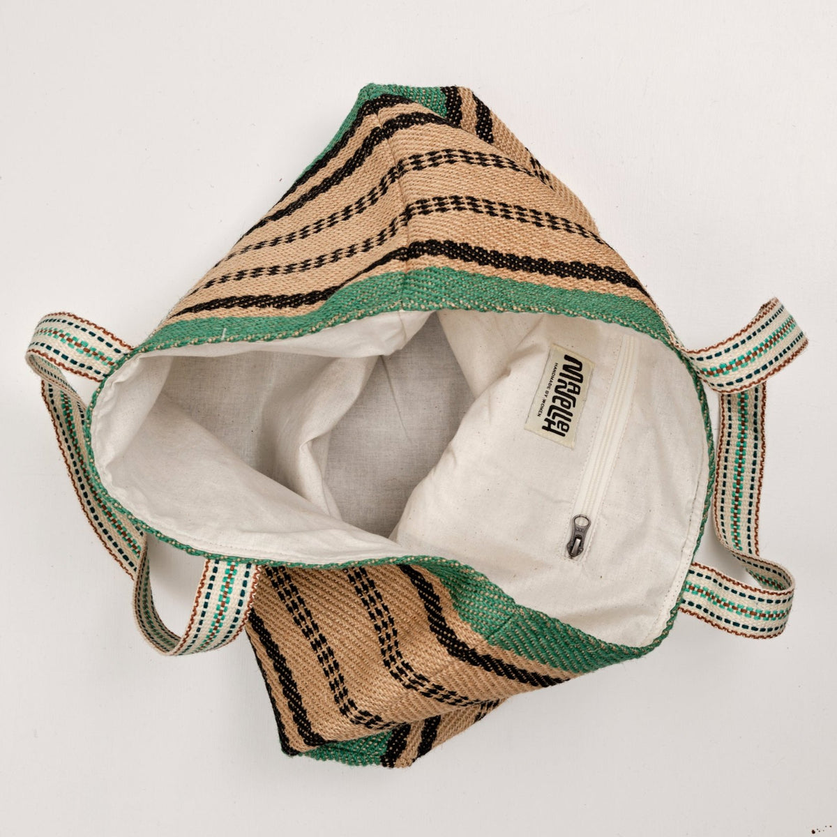 Weekendtaske (Turkis jute)