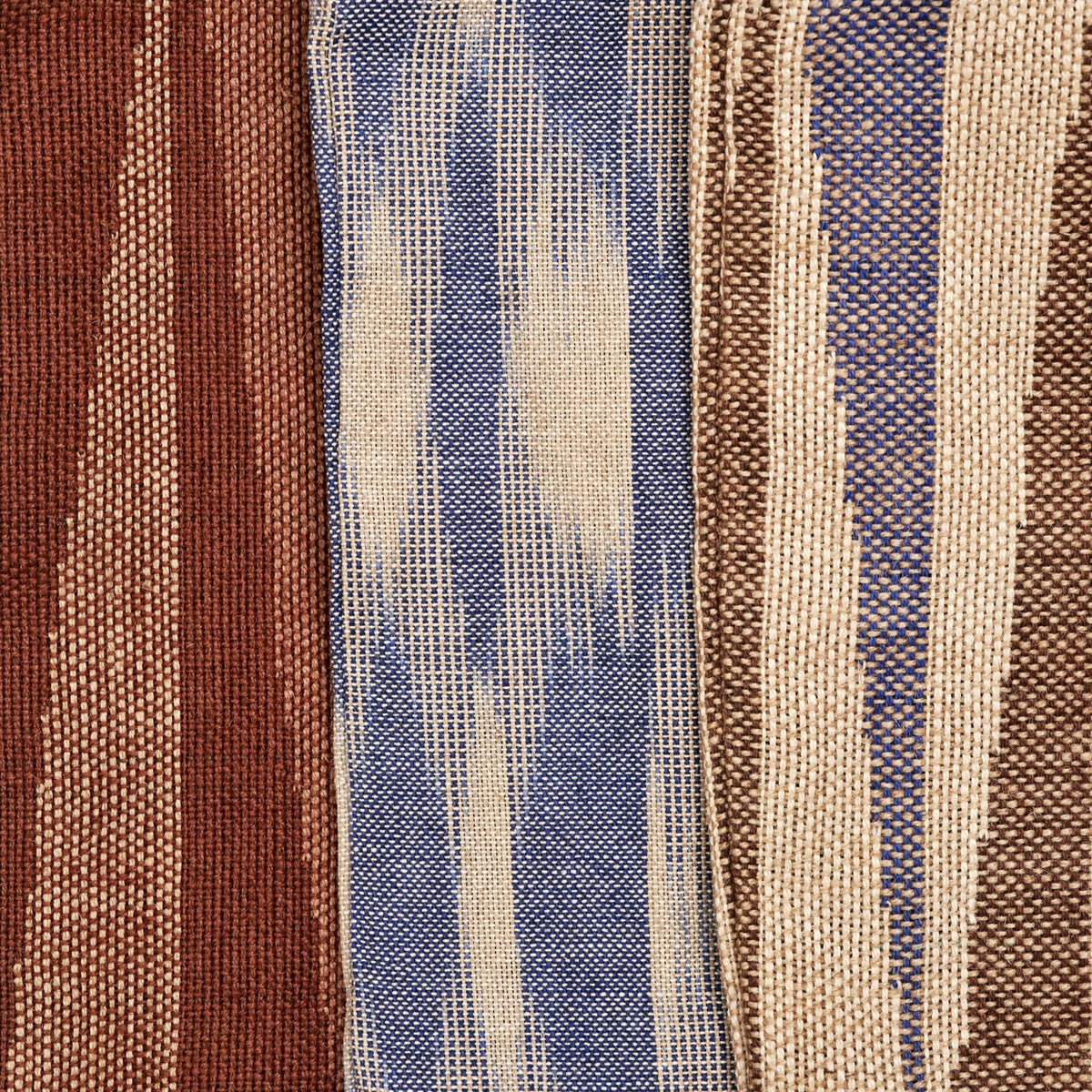 Shopper (brun-blå ikat jute)