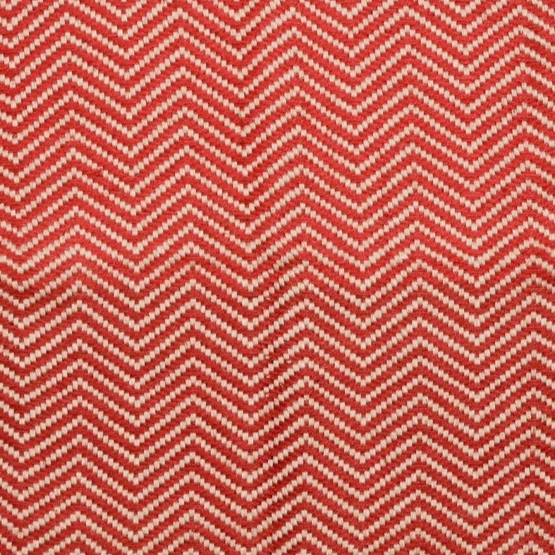 Løber 70 x 130 (zig-zag jute-rød)