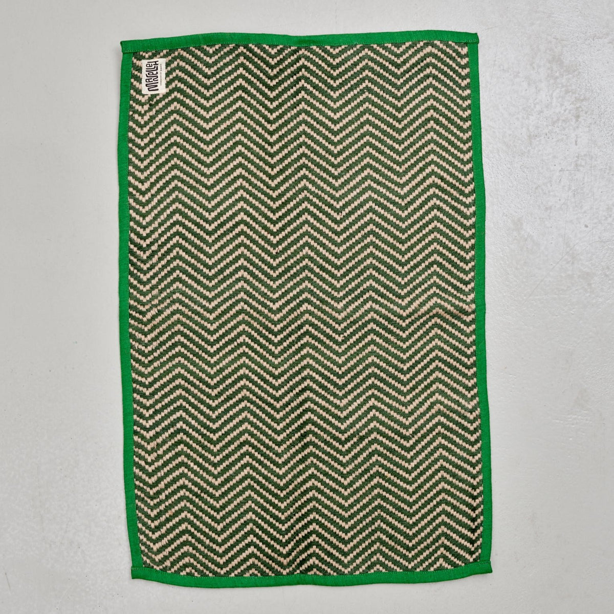 Dørmåtte 60 x 90 (zig-zag jute-grøn)