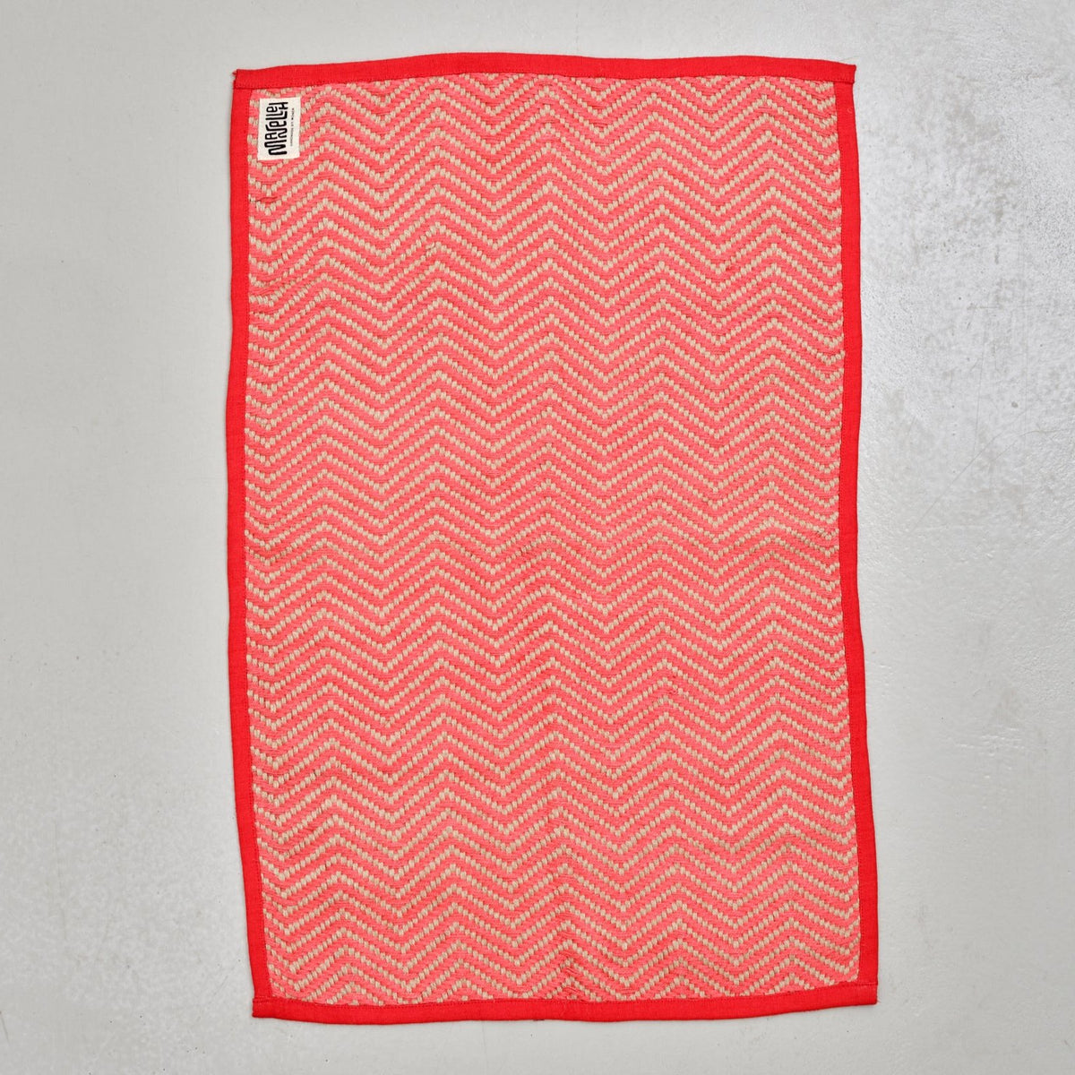 Dørmåtte 60 x 90 (zig-zag jute-pink)