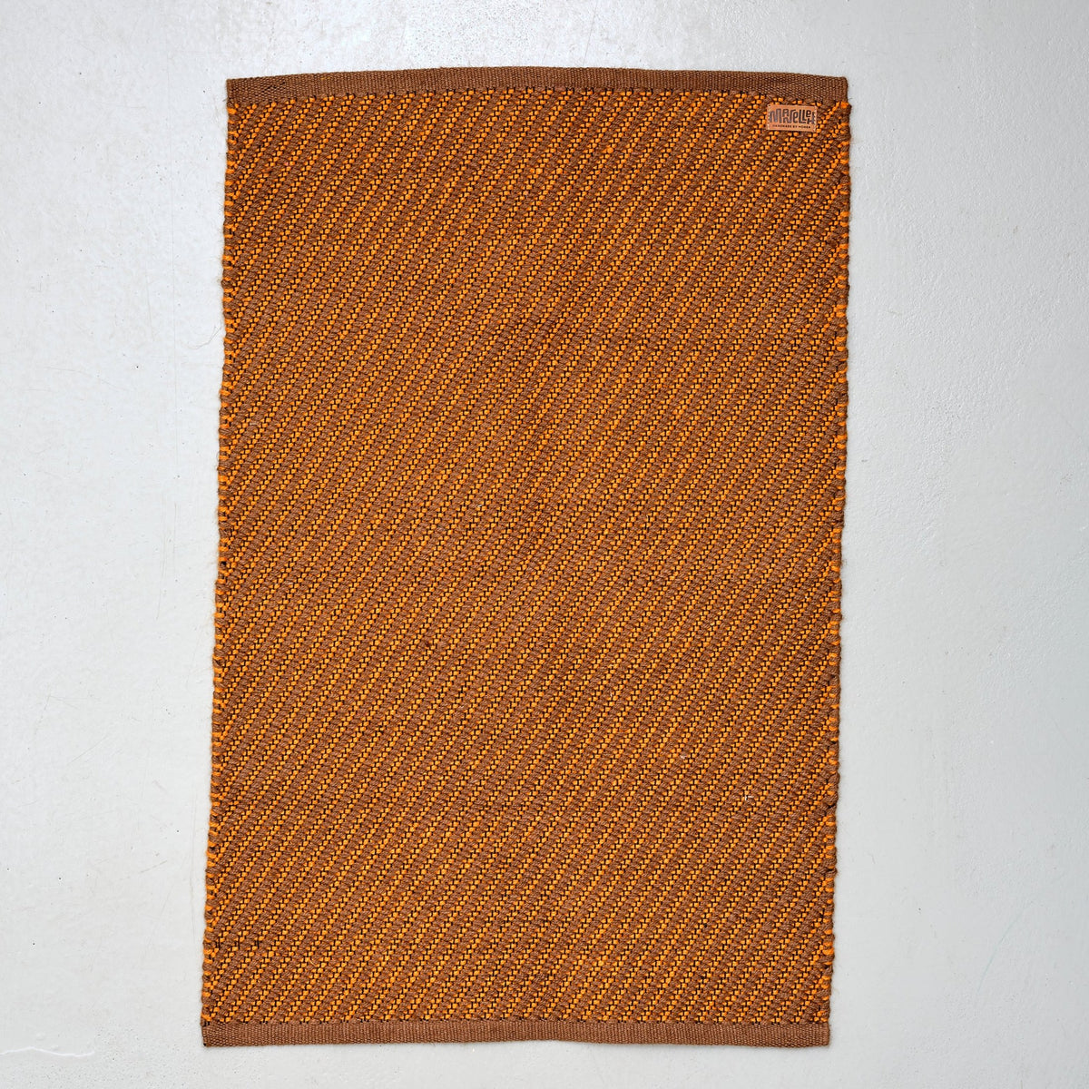 Dørmåtte 60 x 90 (diagonal orange/brun)