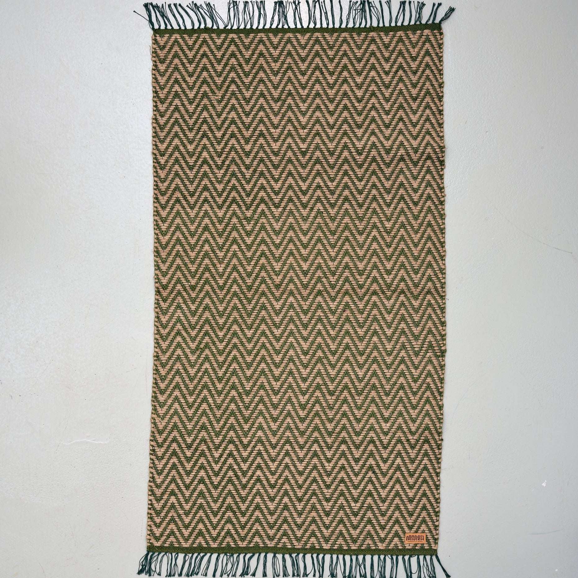 Løber 70 x 130 (grøn zig-zag)