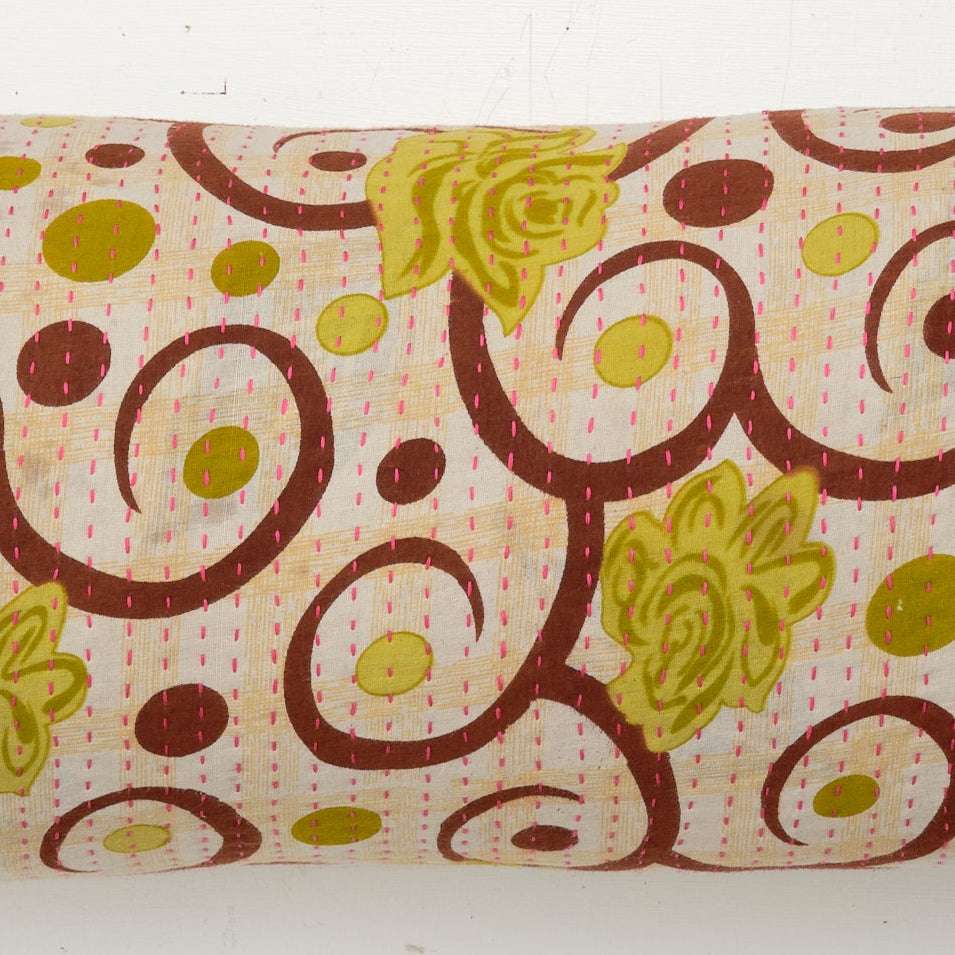 <tc>Unique kantha sari cotton pillow 60 x 60</tc>