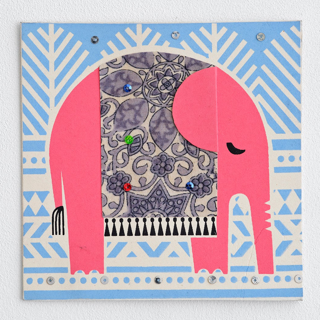 Børnekort (dobbeltkort med konvolut, elefant)