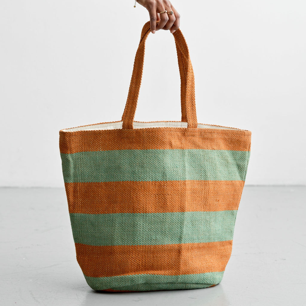 Weekend bag (orange and turquoise)