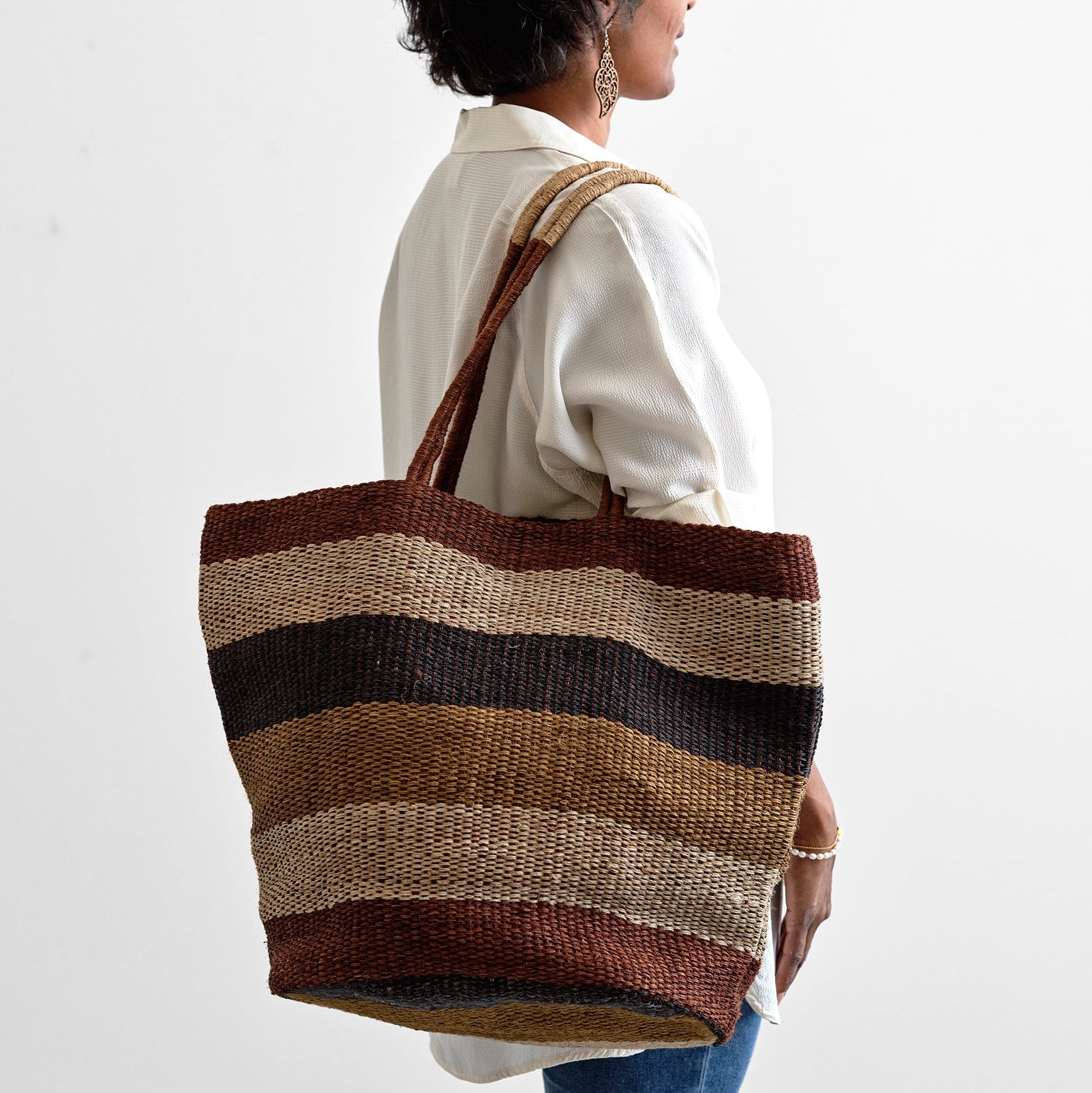 Weekend bag (multi-colored striped)