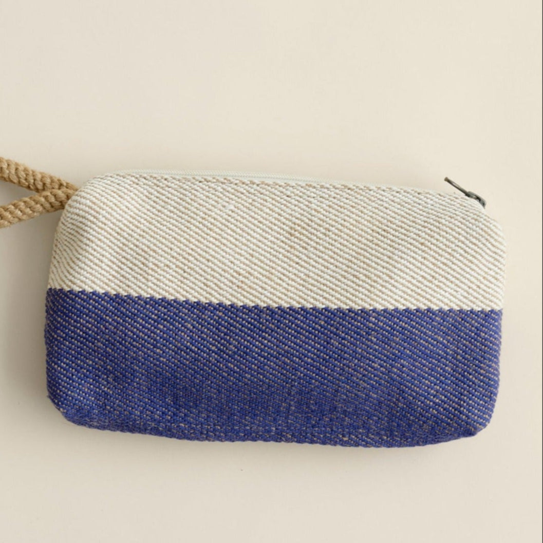 Clutch (blå/hvid)