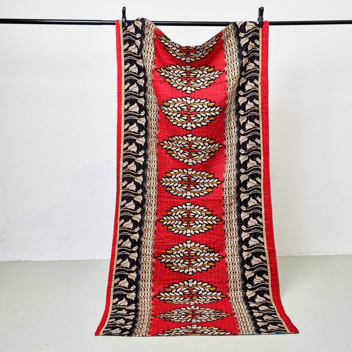 Unika sari kantha tæppe 100 x 200 cm