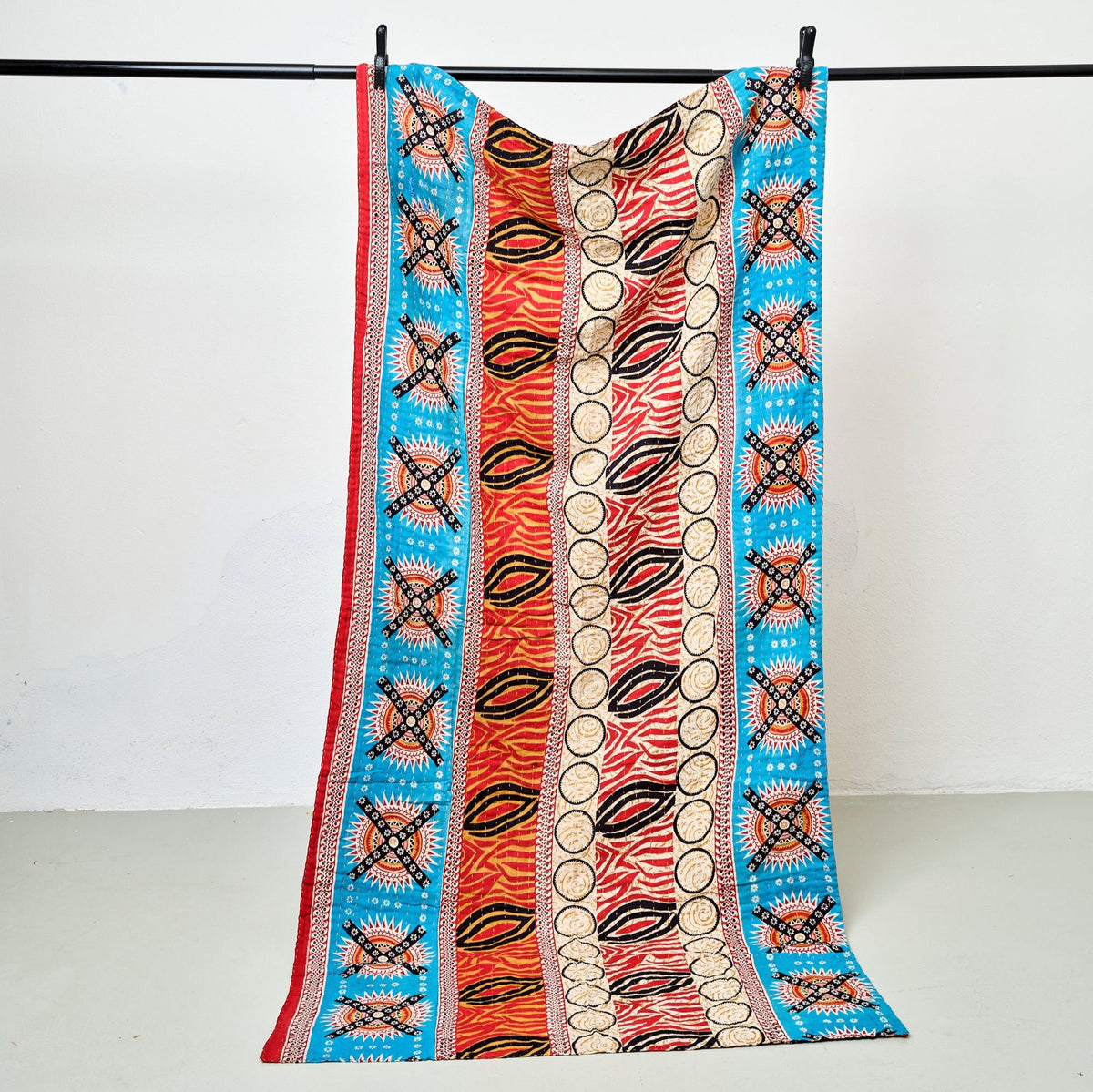 Unika sari kantha tæppe 100 x 200 cm