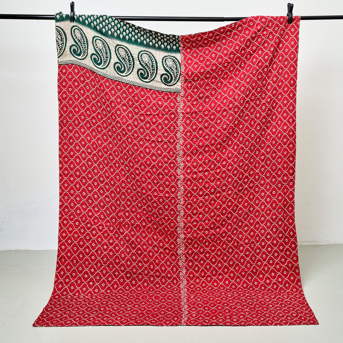 Unika sari kantha tæppe 140 x 200 cm