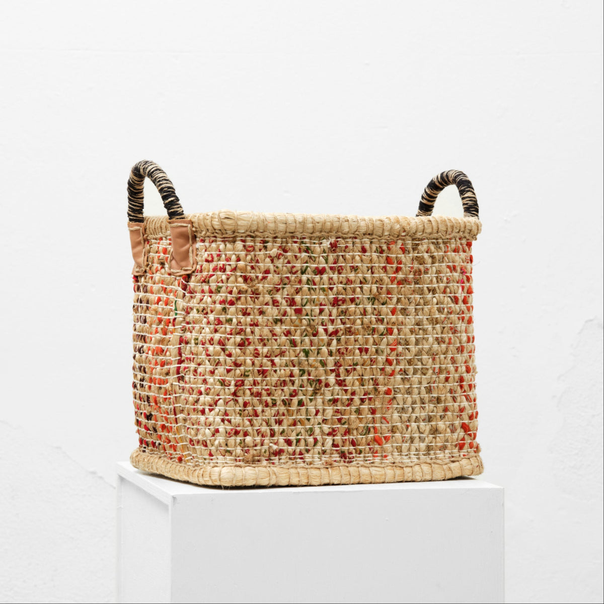Jute og sari kurv (medium)