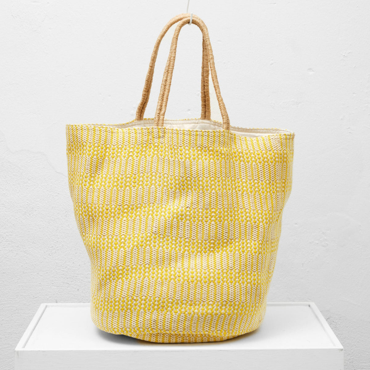 Weekendtaske (gul jute)