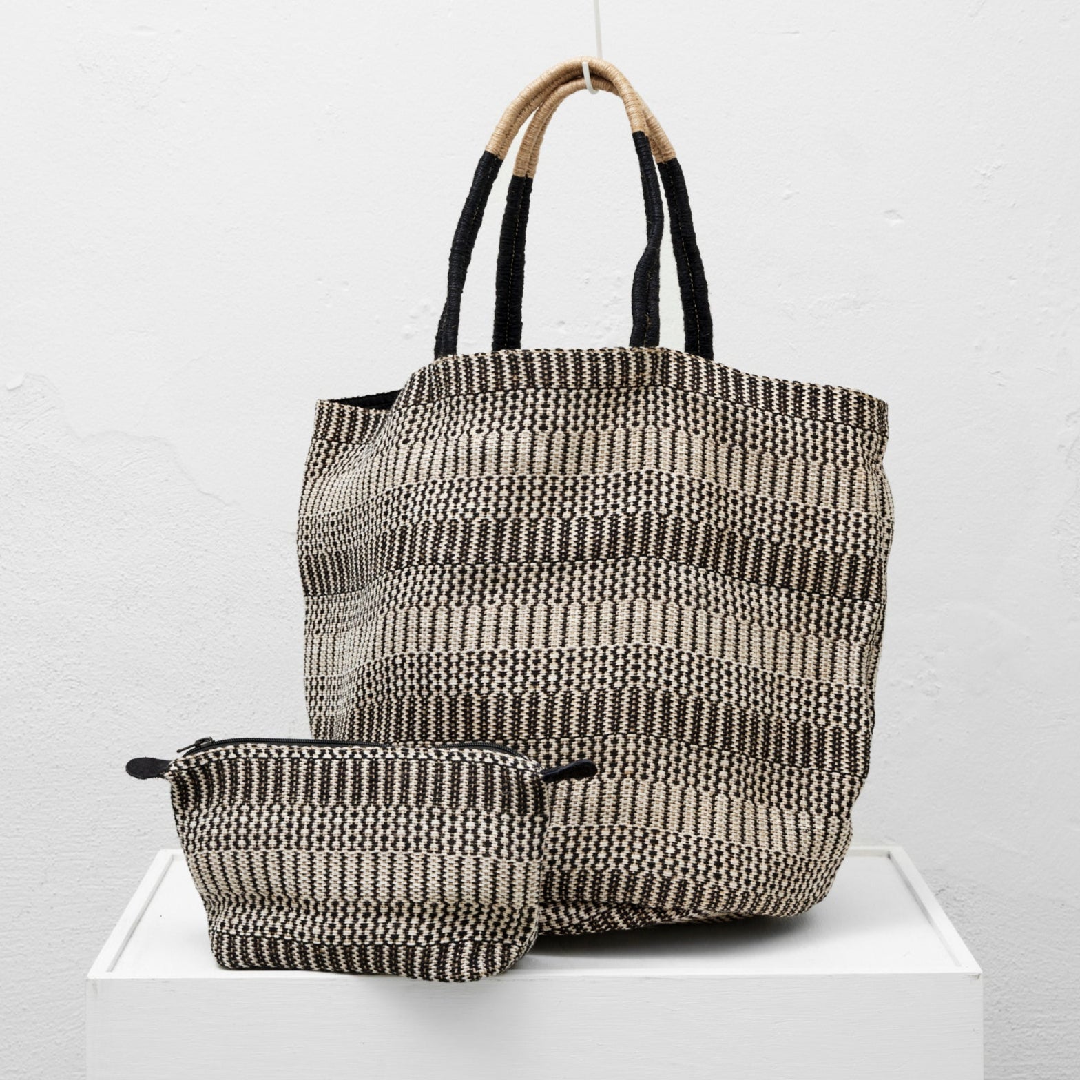 Jute toiletpung (sort)