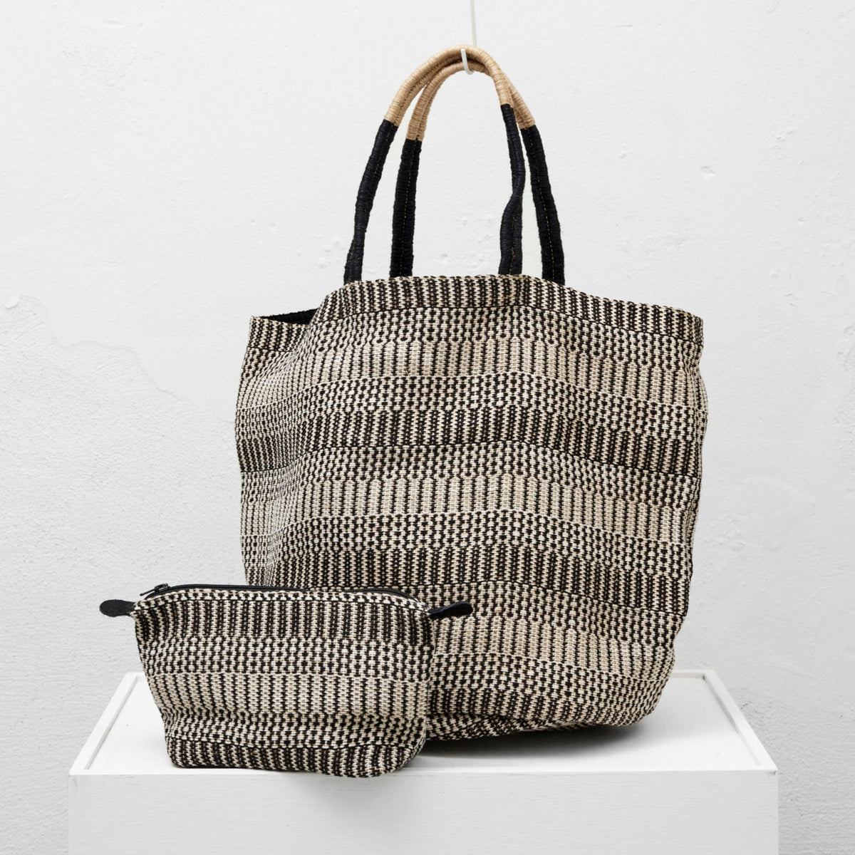 Jute toiletpung (sort)