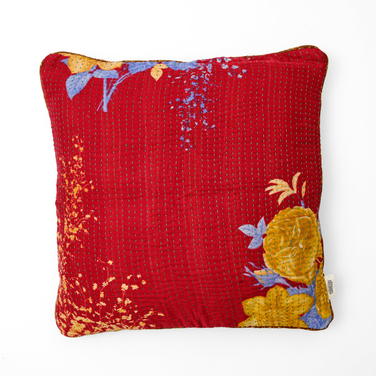 Unika kantha sari bomuldspude 50 x 50