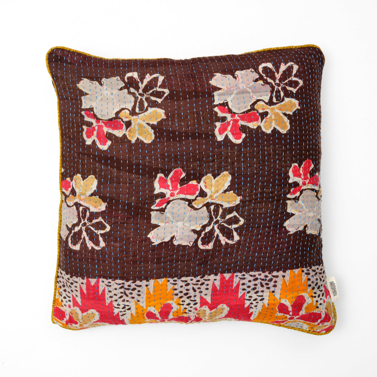 Unika kantha sari bomuldspude 50 x 50