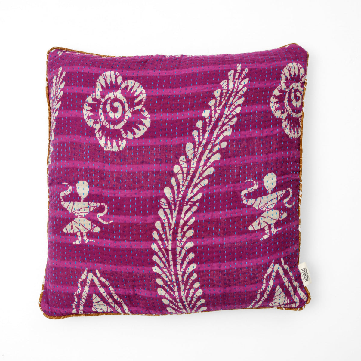 Unika kantha sari bomuldspude 50 x 50