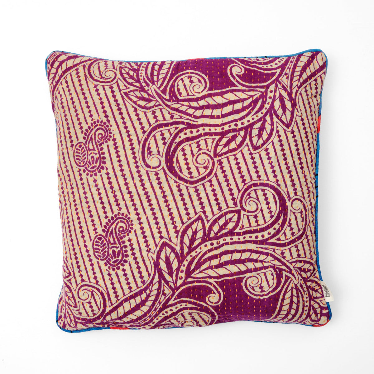 Unika kantha sari bomuldspude 50 x 50
