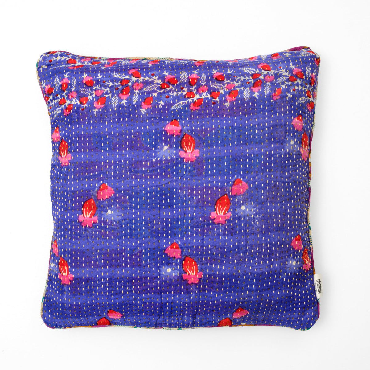 Unika kantha sari bomuldspude 50 x 50