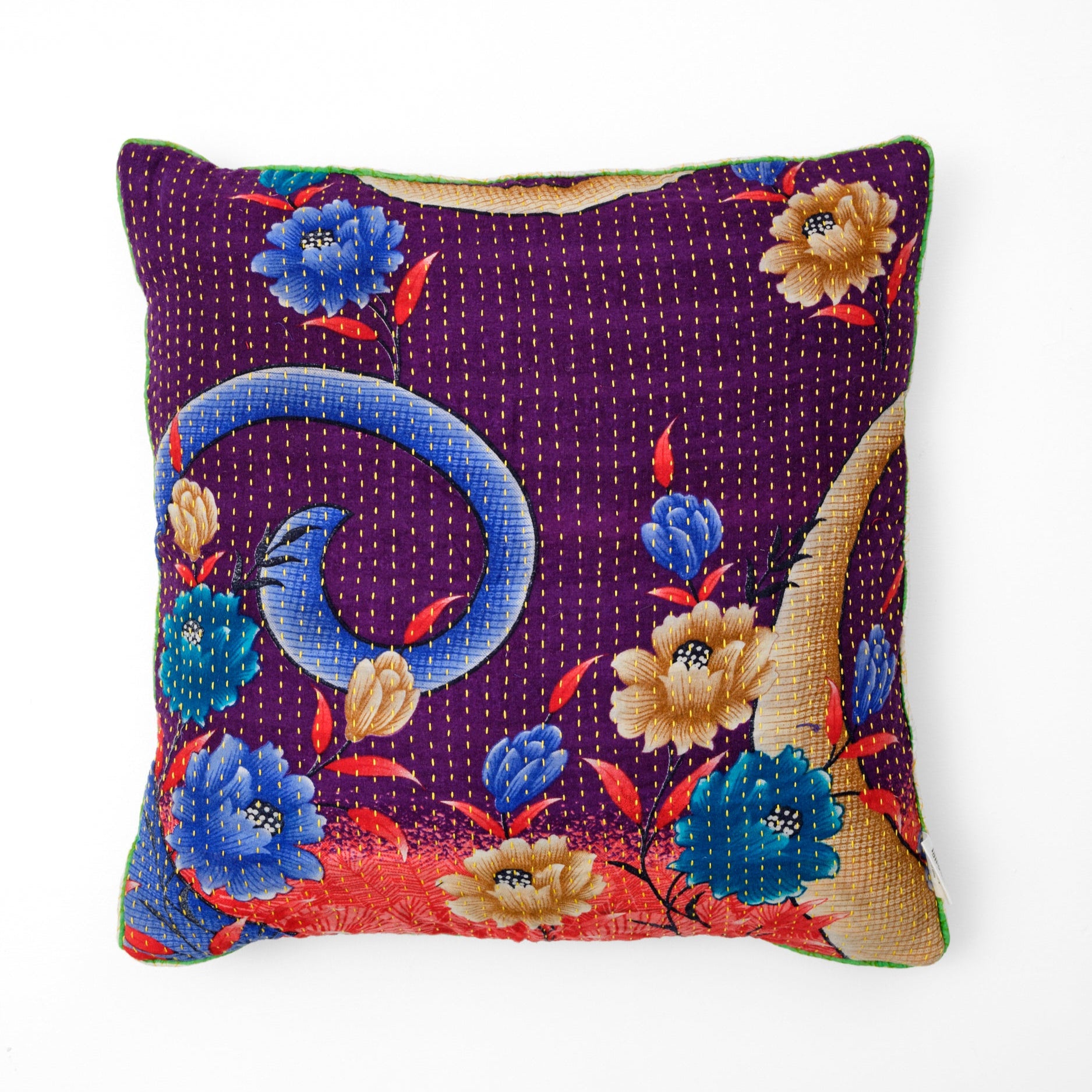 Unika kantha sari bomuldspude 50 x 50