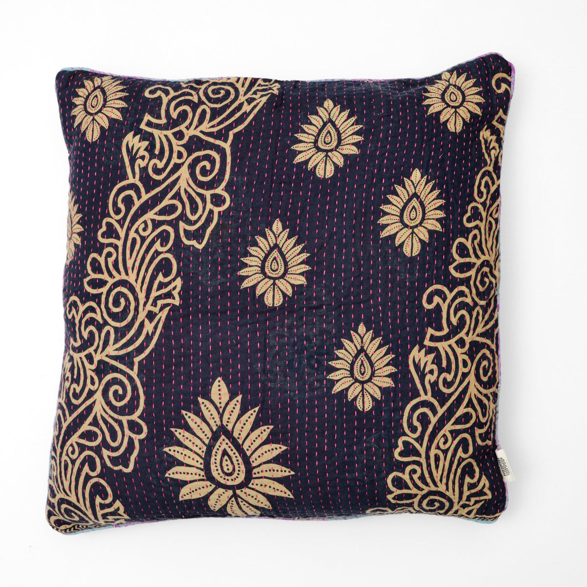 Unika kantha sari bomuldspude 60 x 60
