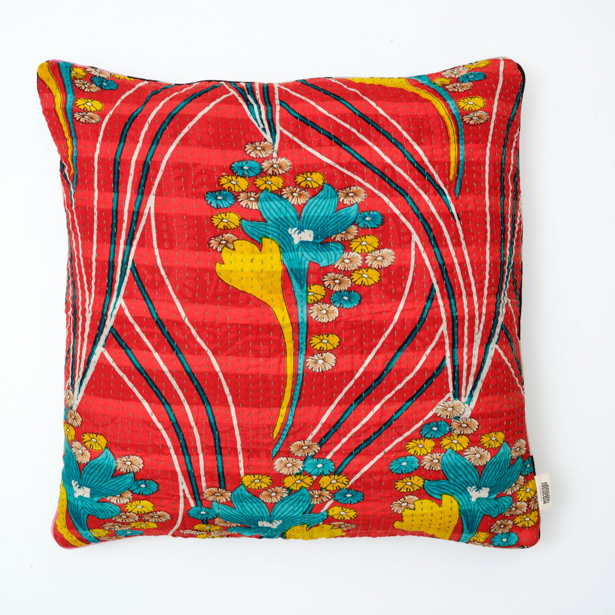 Unika kantha sari bomuldspude 60 x 60