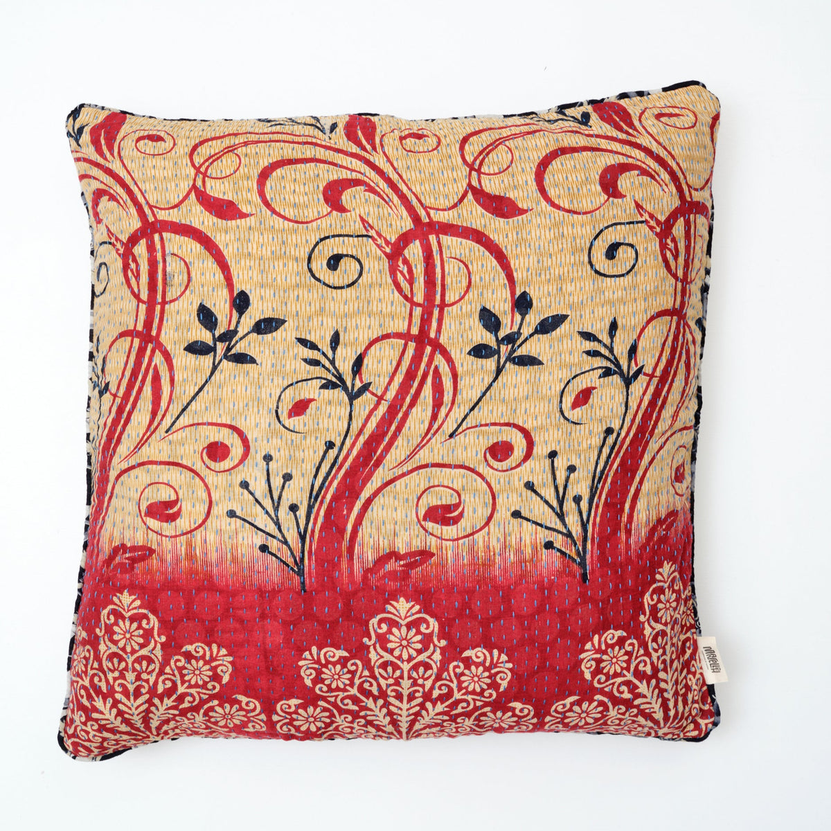 Unika kantha sari bomuldspude 60 x 60