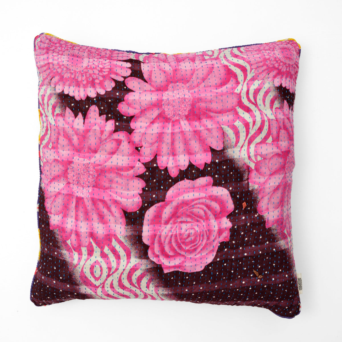 Unika kantha sari bomuldspude 60 x 60