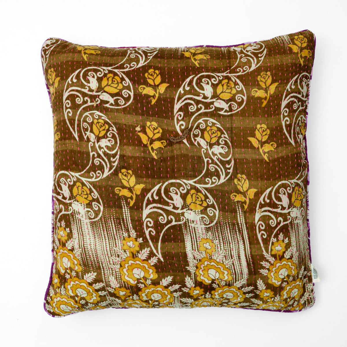 Unika kantha sari bomuldspude 60 x 60