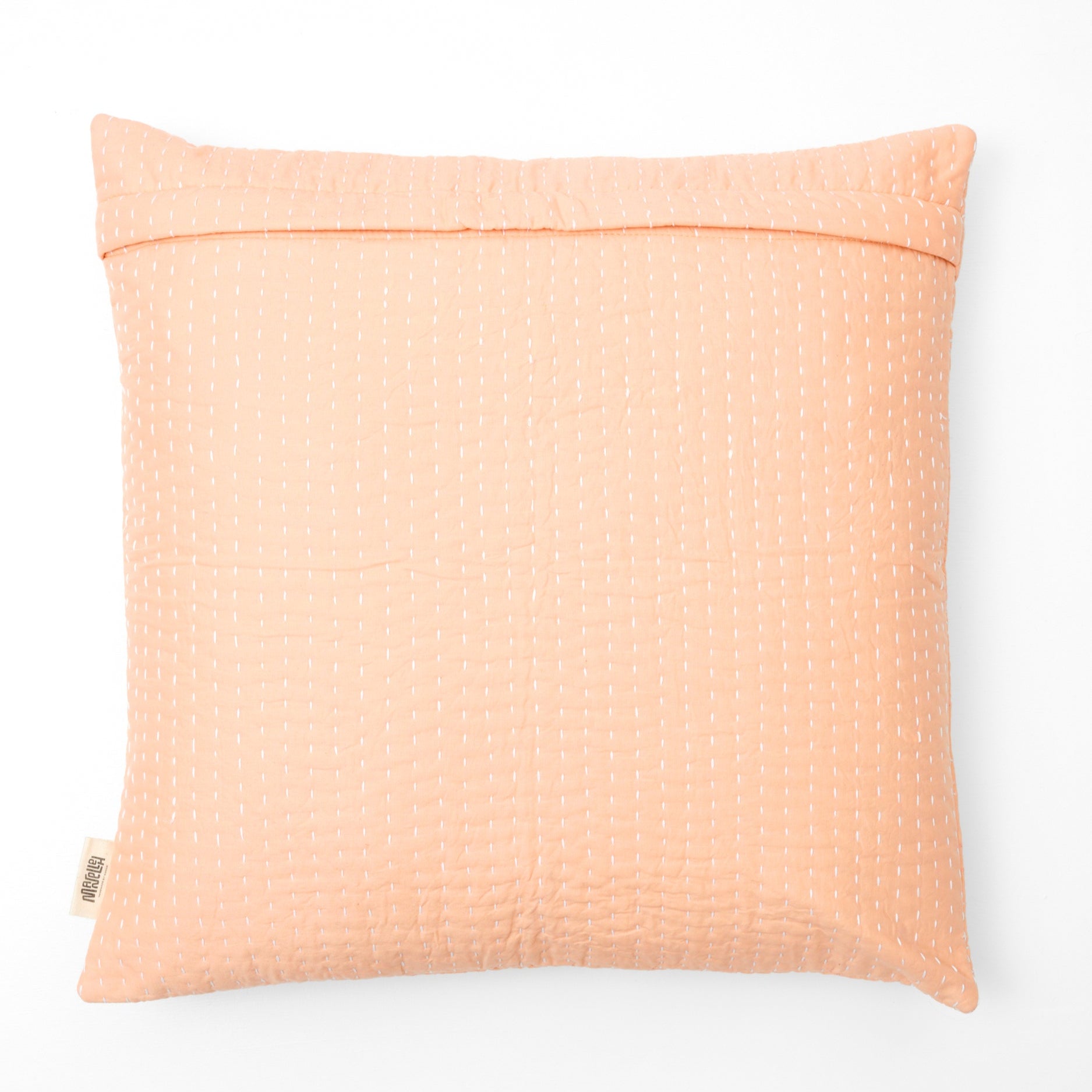 Quiltet pude 50 x 50 (Laksefarvet)