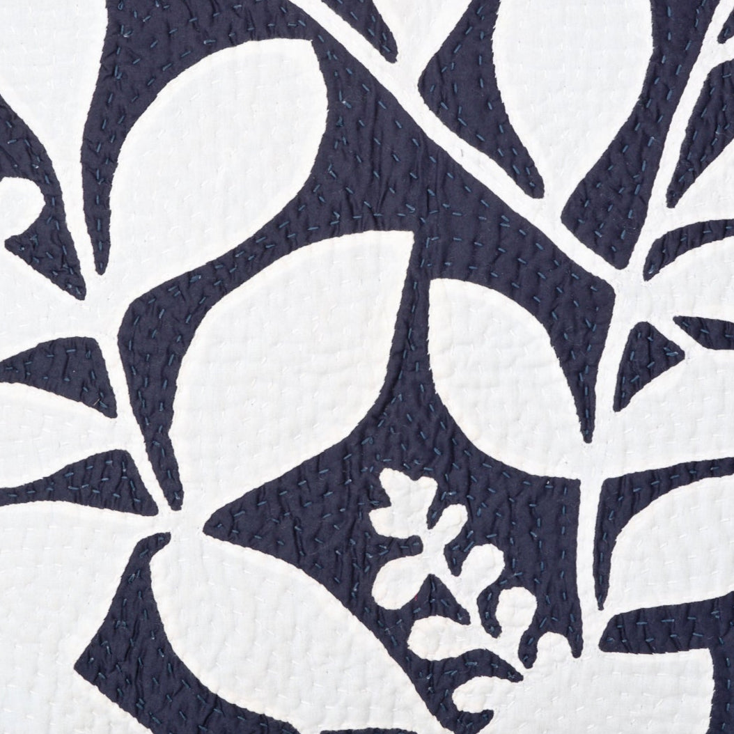 Quiltet pude 60 x 60 (Navy m. blade)