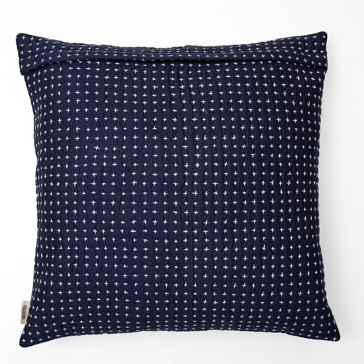 Quiltet pude 60 x 60 (Navy m. blade)