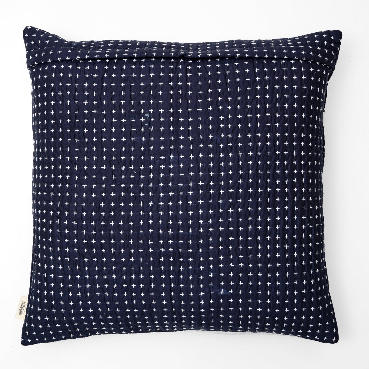Quiltet pude 60 x 60 (Navy m. stjerner)