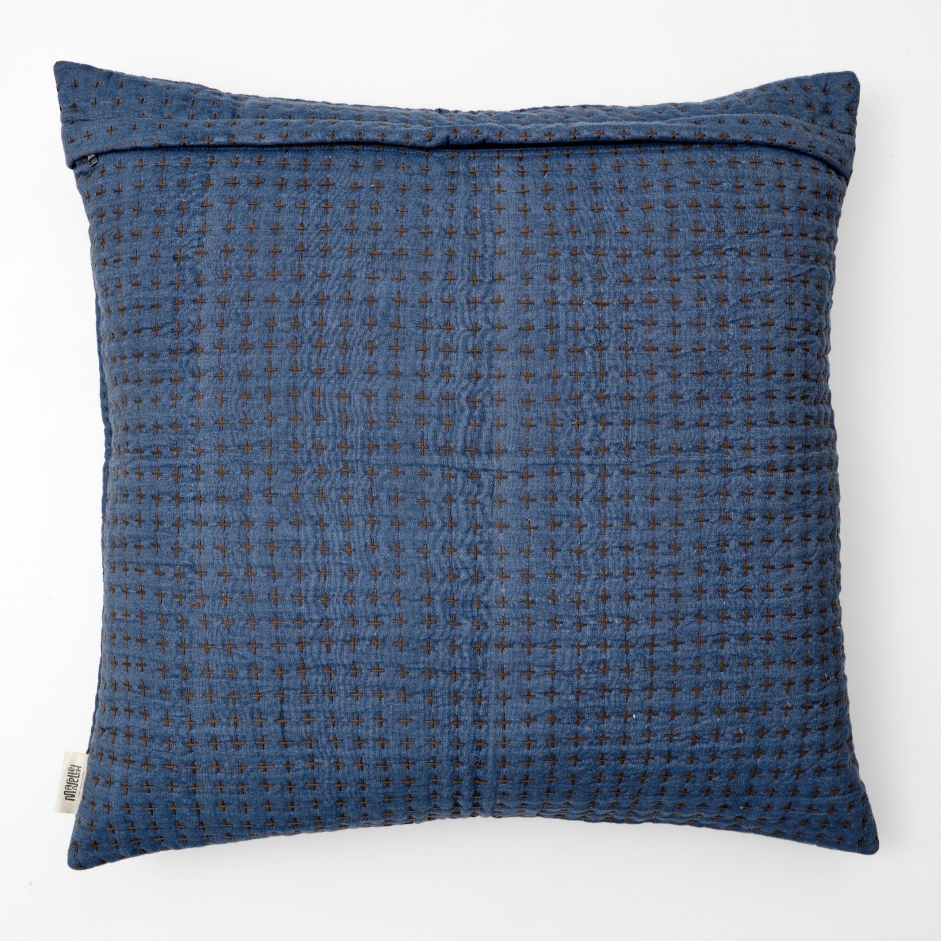 Quiltet pude 60 x 60 (Blå)