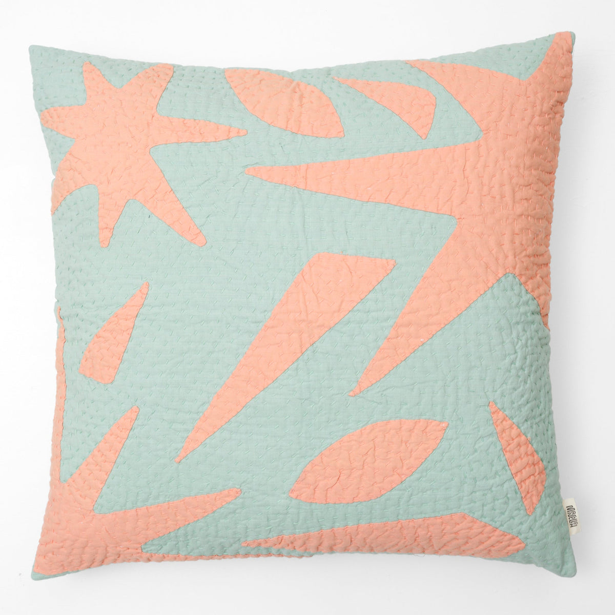 Quiltet pude 60 x 60 (Mint m. stjerner)