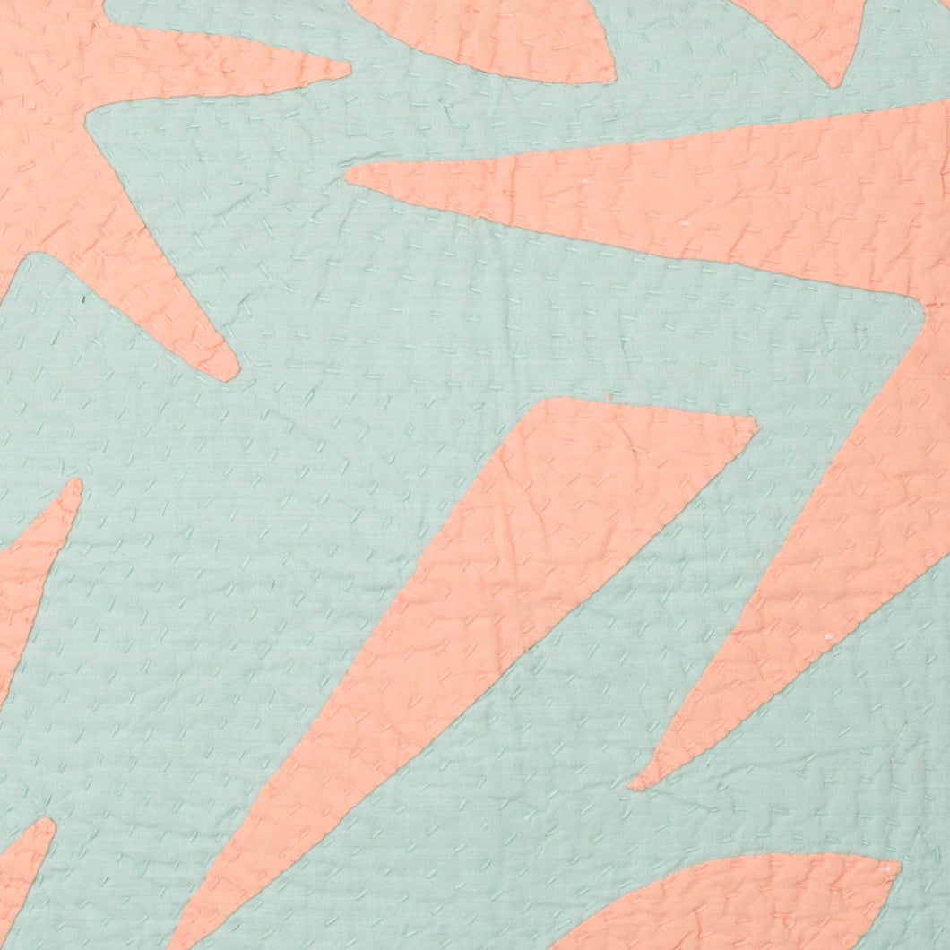 Quiltet pude 60 x 60 (Mint m. stjerner)