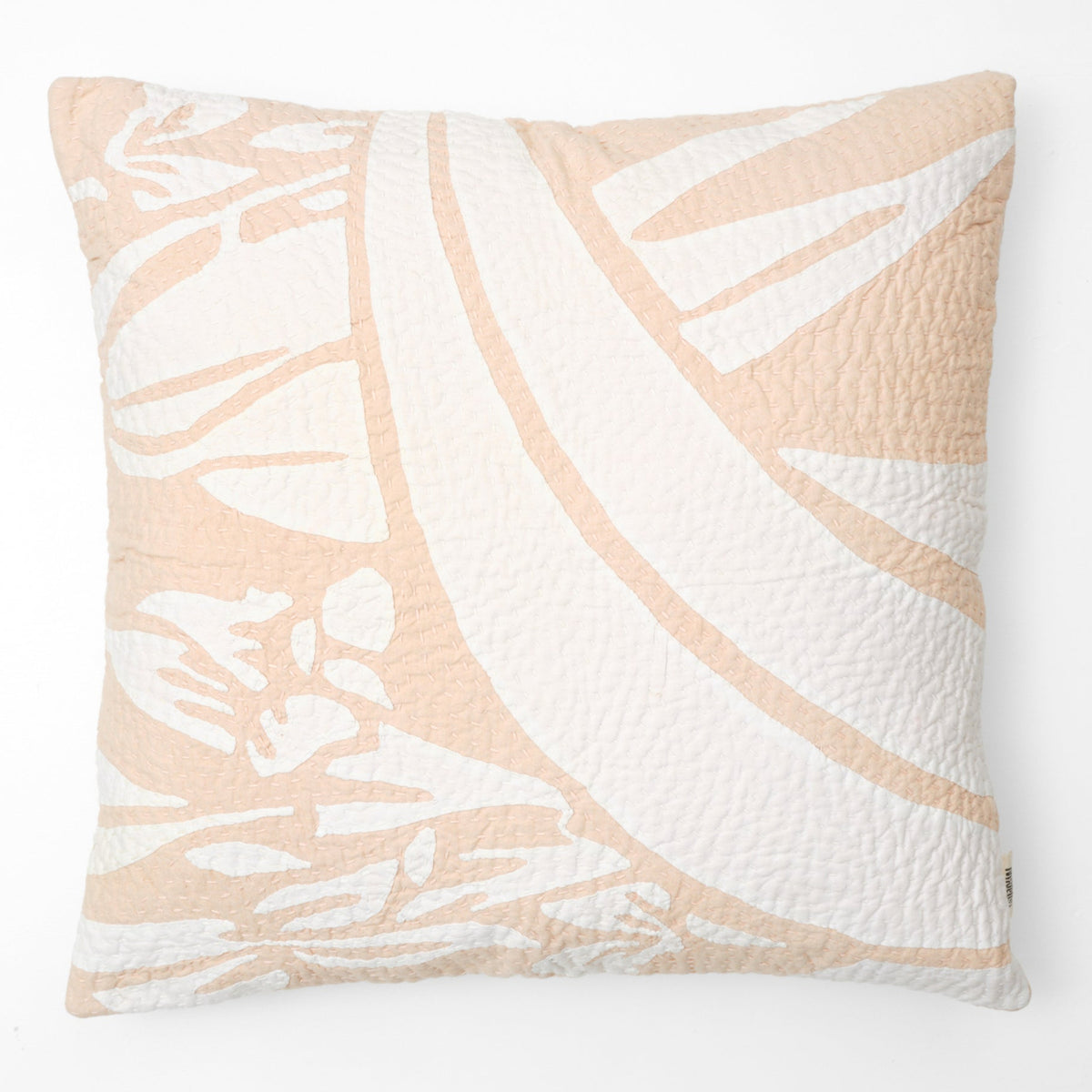 Quiltet pude 60 x 60 (Beige m. mønster)