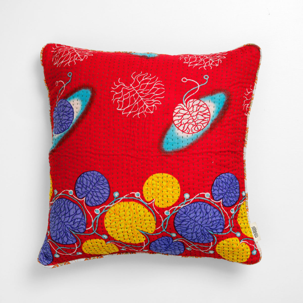 Unika kantha sari bomuldspude 50 x 50