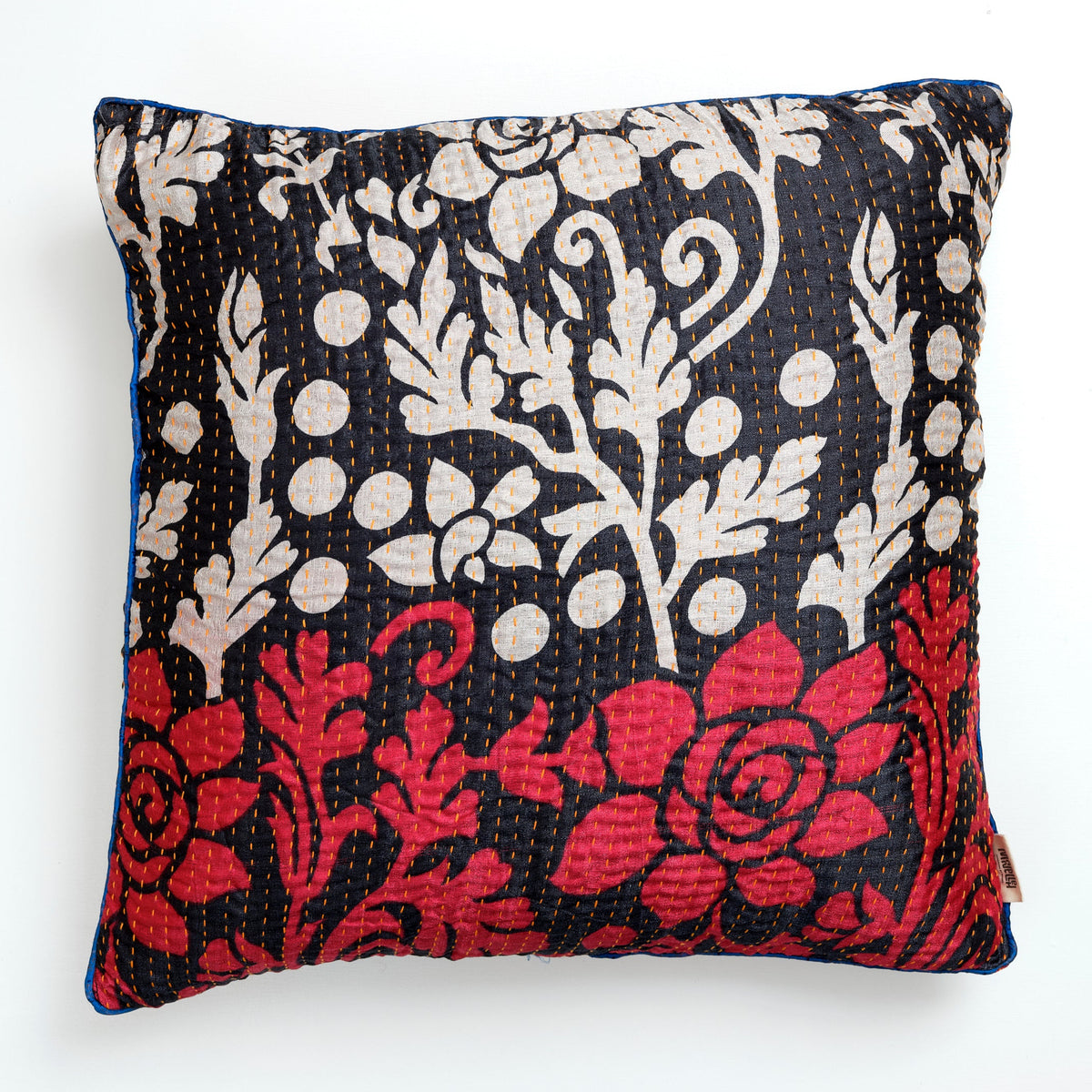 Unika kantha sari silkepude 60 x 60 cm