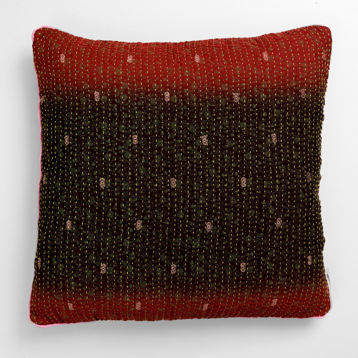 Unika kantha sari silkepude 60 x 60 cm