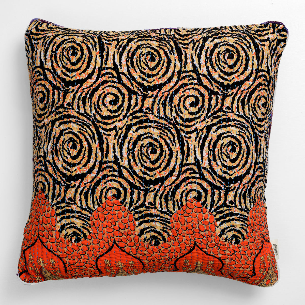 Unika kantha sari silkepude 60 x 60 cm