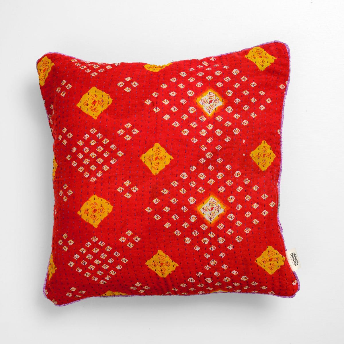 Unika kantha sari bomuldspude 50 x 50