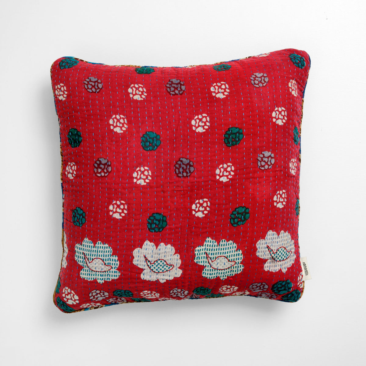 Unika kantha sari bomuldspude 50 x 50