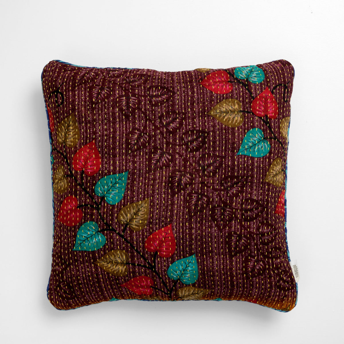 Unika kantha sari bomuldspude 50 x 50